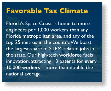 Favorable Tax Climate - Florida was ranked 4th best state in the nation in the 2020 State Business Tax Climate Index by the Tax Foundation, surpassed by Alaska, Wyoming, and South Dakota, and is the #1 business location of large workforce states.