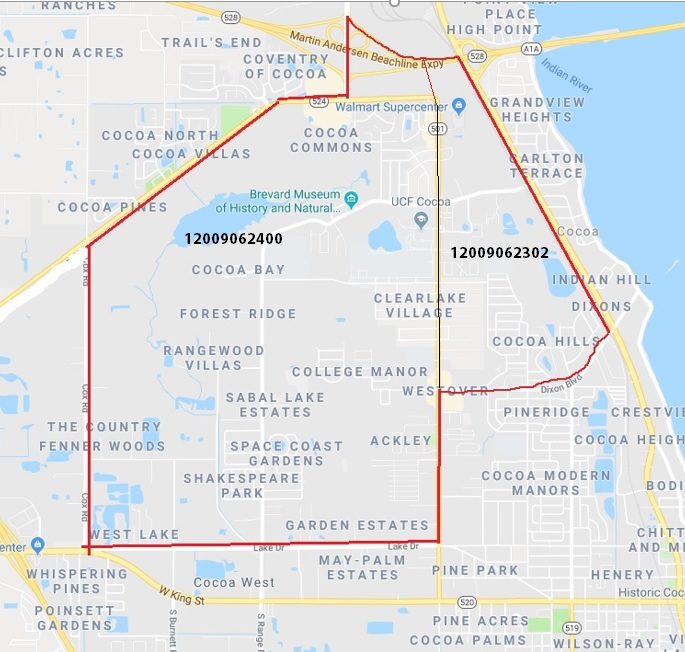 Opportunity Zone Map Florida Opportunity Zones Program L Economic Development Commission Of Florida  Space Coast